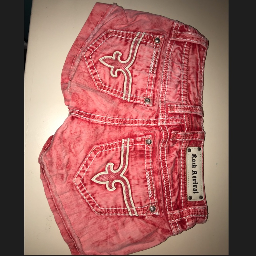 Rock revival red shorts